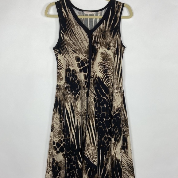 Soft Surroundings Extravaganza Animal Print Uneven Hem Handkerchief Dress Beach - Picture 16 of 16